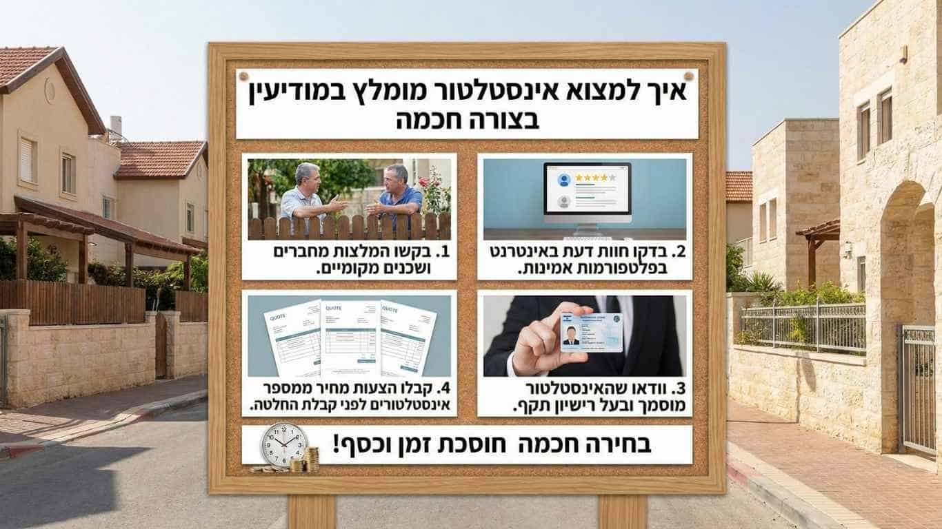 אינסטלטור מומלץ במודיעין אינסטלטור מומלץ במודיעין