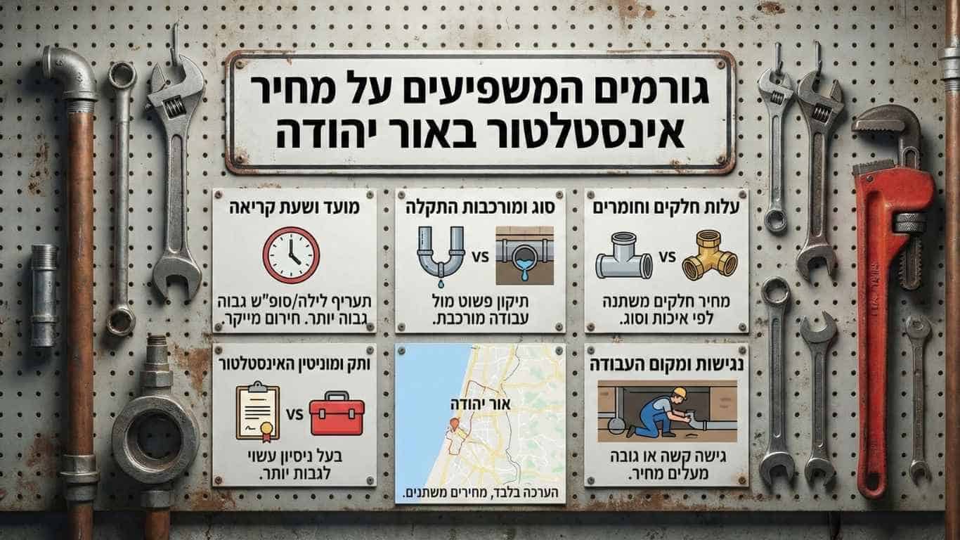 מה משפיע על המחיר אינסטלטור באור יהודה מה משפיע על המחיר אינסטלטור באור יהודה